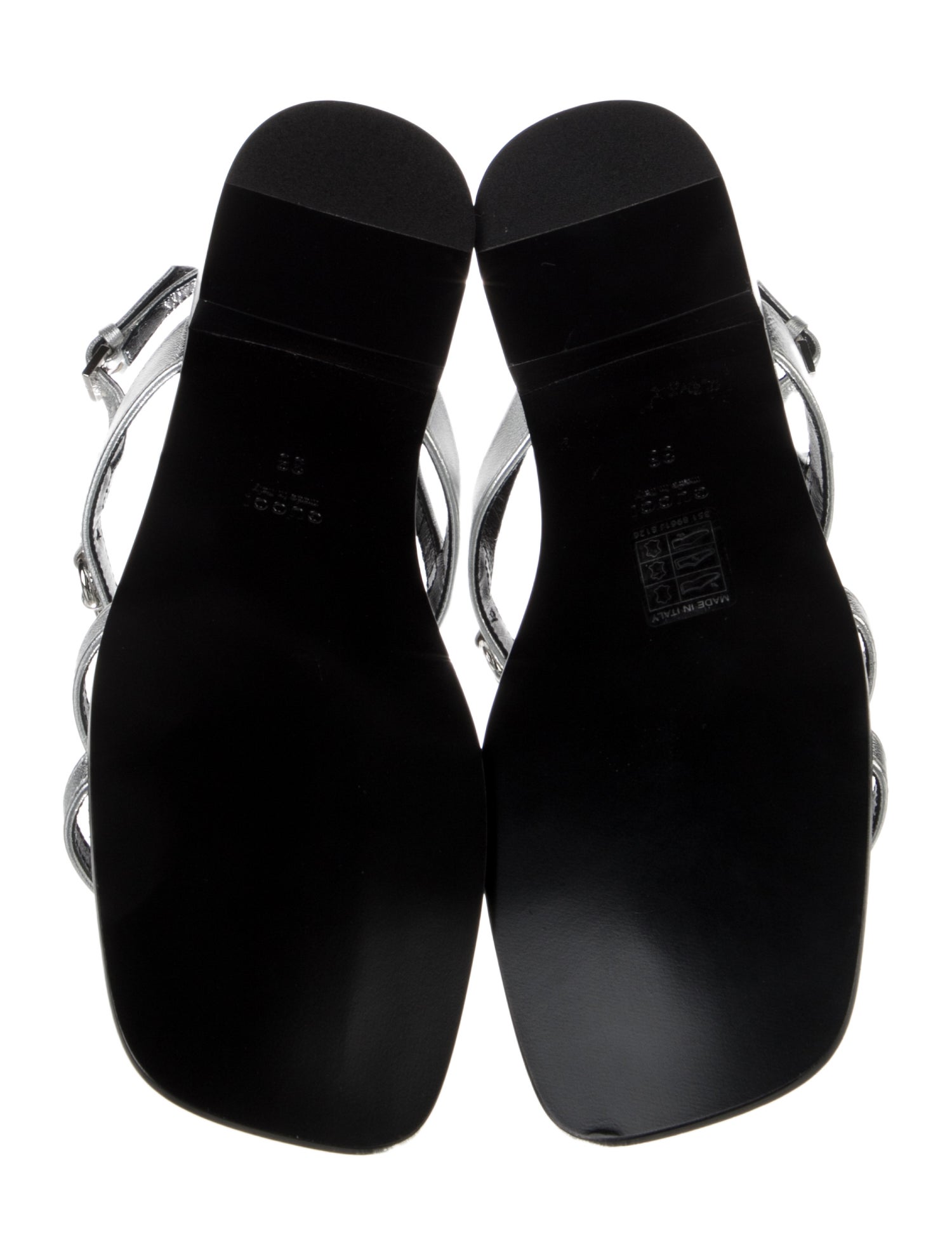 Gucci Horsebit Accent Leather T-Strap Sandals